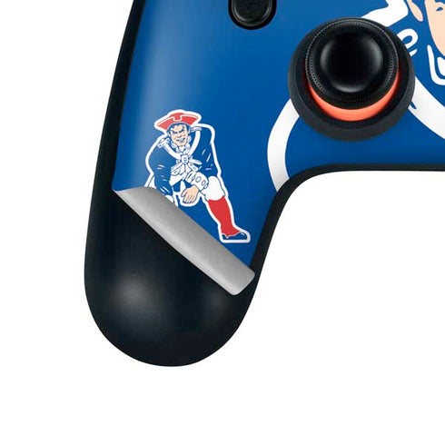 NFL New England Patriots Retro Logo Google Stadia Controller Skin